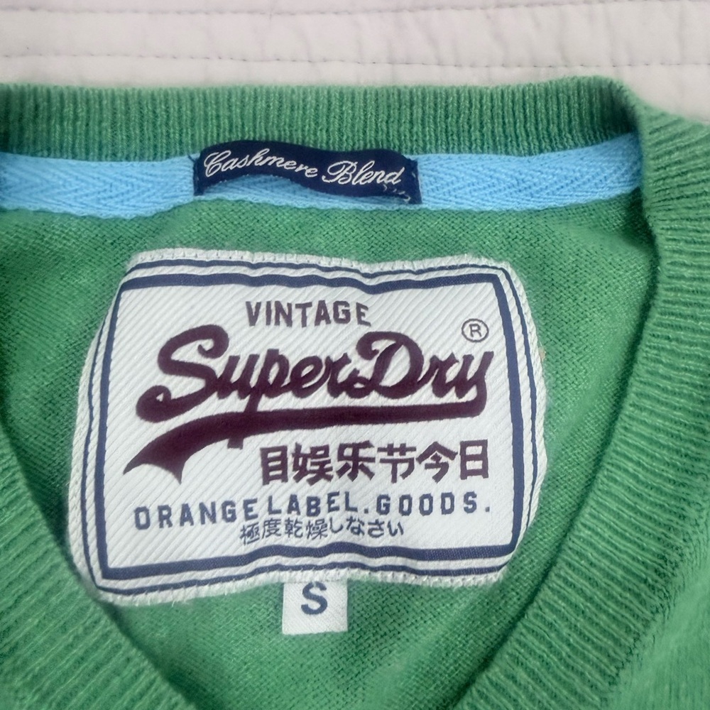 Superdry Vintage Cashmere Blend Sweater in Green